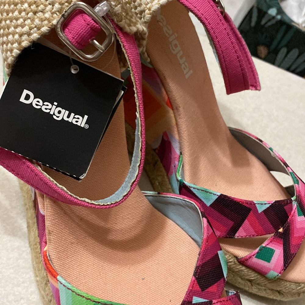 Desigual Galatic Print Wedge Sandal ❤️🧡💙💖 - Picture 6 of 13